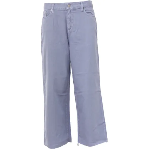 Rita Cropped Woman Light Trousers P23Rnd043P3830111 - ROY Rogers - Size: 29,Color: Lilla , female, Sizes: W27, W25, W31, W29 - Roy Roger's - Modalova