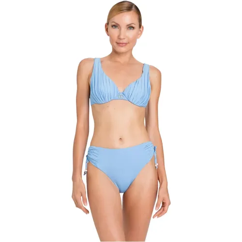 Klares Blaues Herz Plissé Bikini Top - Twinset - Modalova