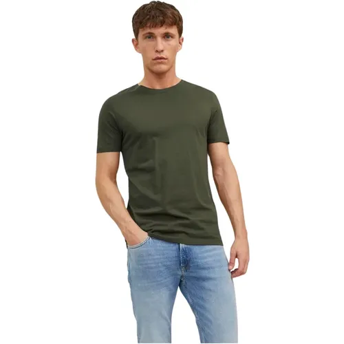 Organisches Baumwoll-Basic-T-Shirt , Herren, Größe: XL - jack & jones - Modalova