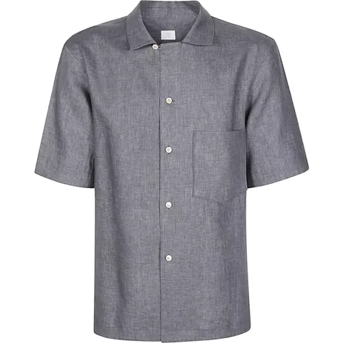 Linen Shirt with Pocket , male, Sizes: XL, L, 2XL, XS, M, S - Eleventy - Modalova