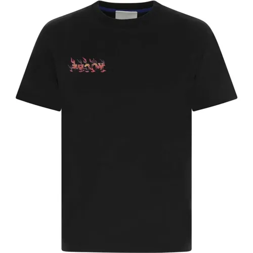 Schwarzes Baumwoll-T-Shirt , Herren, Größe: S - Koché - Modalova