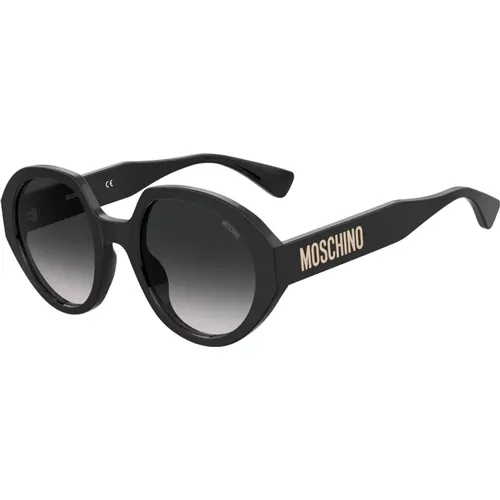 Schwarze/Dunkelgraue Sonnenbrille,Stylische Sonnenbrille Mos126/S - Moschino - Modalova