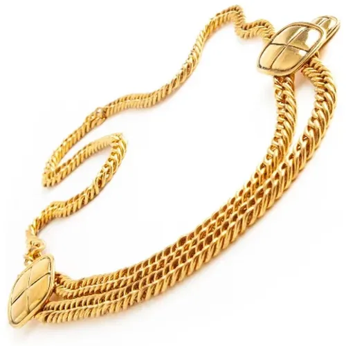 Vintage Quilted Medaillon Gold Gürtel - Chanel Vintage - Modalova