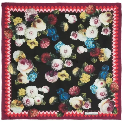 Seidenschal mit Blumenmuster - Dolce & Gabbana - Modalova