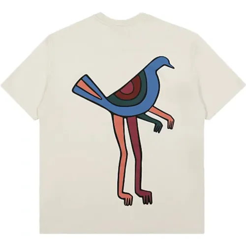 Pigeon Legs Tee Shirt Artwork , male, Sizes: L, M - by Parra - Modalova
