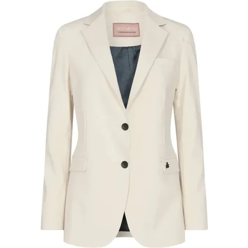 Zeitlose Ecru Blazer für Frauen , Damen, Größe: M - MOS MOSH - Modalova