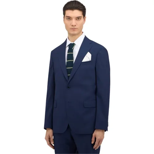 Marineblauer Stretch-Schurwoll-Blazer,Dunkelgrauer Stretch-Virgin-Woll-Blazer,Grauer Stretch-Virgin-Woll-Blazer,Dunkelblaue Stretch-Virgin-Woll-Blazer - Brooks Brothers - Modalova