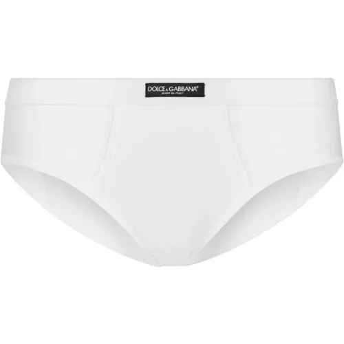 Weißer Brando Slip - Bequeme und Flexible Unterwäsche - Dolce & Gabbana - Modalova