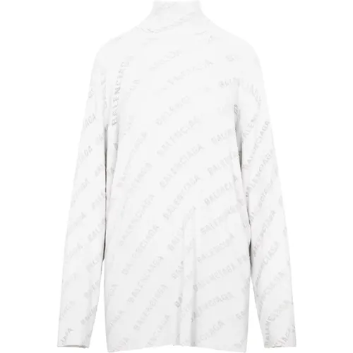 Light Grey Turtleneck Sweater Ss23 , female, Sizes: L - Balenciaga - Modalova