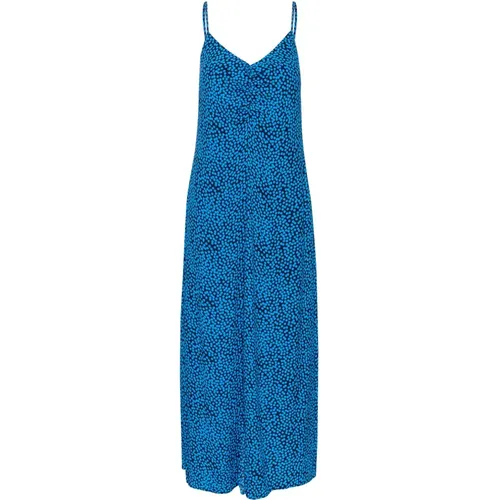 Blue Dot Slip Dress , female, Sizes: S - Gestuz - Modalova