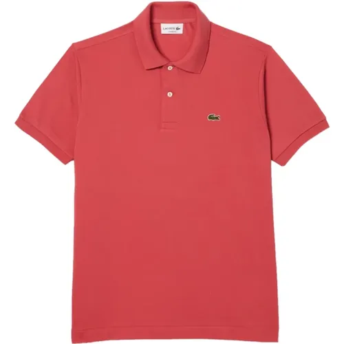 Korallrote Poloshirt , Herren, Größe: S - Lacoste - Modalova