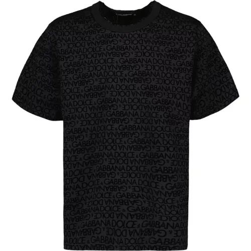 Oversized Monogram T-Shirt , Herren, Größe: M - Dolce & Gabbana - Modalova