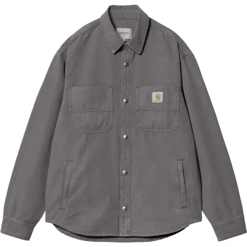 Graue Graphit Canvas Jacke - Carhartt WIP - Modalova