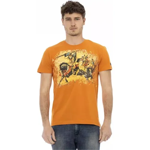 Elegantes Rundhals T-Shirt , Herren, Größe: M - Trussardi - Modalova