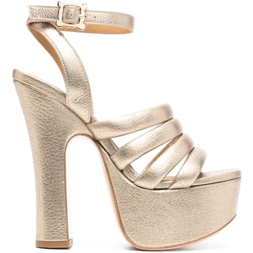 Golden Strappy Platform Sandals , female, Sizes: 4 UK - Vivienne Westwood - Modalova