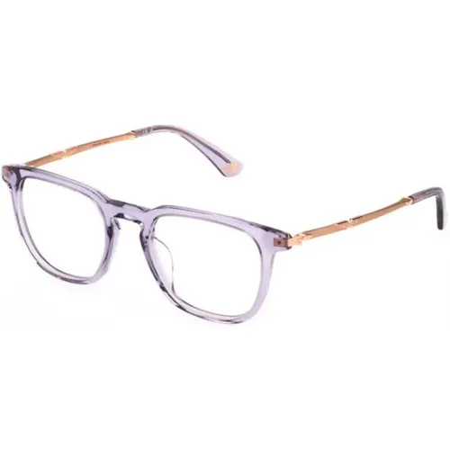 Stylish Transparent Grey Frame Glasses , unisex, Sizes: 50 MM - Police - Modalova