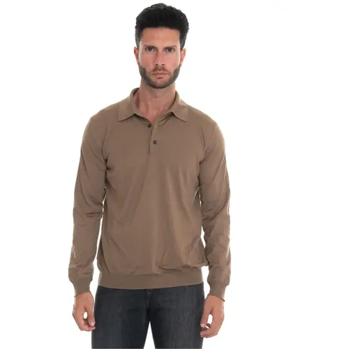 Luxury Long Sleeve Polo Shirt , male, Sizes: 2XL, XL, L - Kiton - Modalova