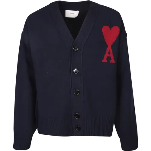 Cardigan Sweater Aw24 , male, Sizes: L - Ami Paris - Modalova