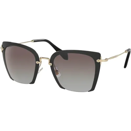Noir Smu52R Sunglasses , female, Sizes: 52 MM - Miu Miu - Modalova