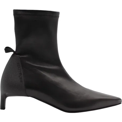 Stretch Leather Ankle Boots , female, Sizes: 7 UK, 4 UK, 3 UK, 5 UK - Courrèges - Modalova