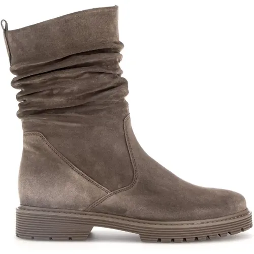 Taupe Velvet Mid Boots , Damen, Größe: 38 EU - Gabor - Modalova