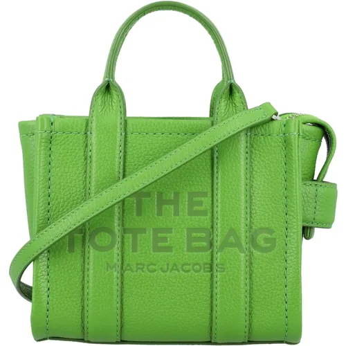 Mini Tote Leather Handbag Kiwi , female, Sizes: ONE SIZE - Marc Jacobs - Modalova