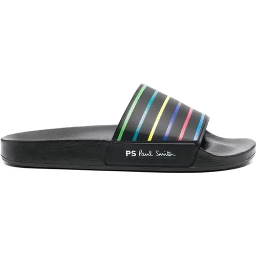 Sandalen mit Regenbogenstreifen und Logo , Herren, Größe: 39 EU - Paul Smith - Modalova