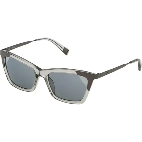 Transparent Silver Sunglasses , female, Sizes: 54 MM - Furla - Modalova