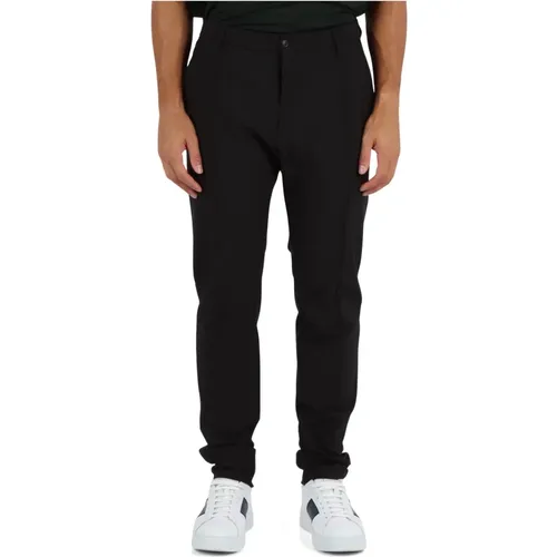 Slim-Fit Stretch-Stoffhose mit geprägten Details , Herren, Größe: M - Emporio Armani - Modalova