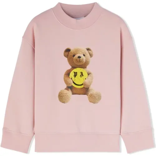 Niedlicher Smiley Bear Crewneck Sweatshirt - Palm Angels - Modalova