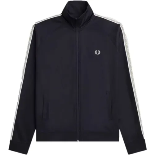 Contrast Tape Track Jacket , male, Sizes: XL, L, M - Fred Perry - Modalova