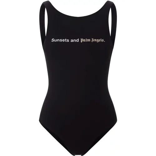 One-Piece Swimwear with Front Print , female, Sizes: S - Palm Angels - Modalova