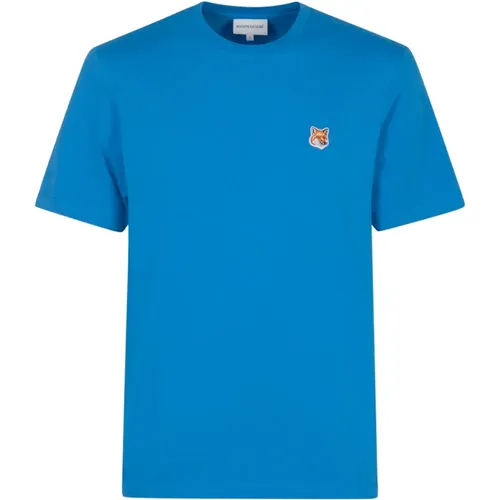 Fox Head Patch T-Shirt,Blaue T-Shirts und Polos mit Fox Head Patch - Maison Kitsuné - Modalova