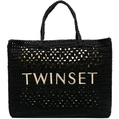 Crochet Knit Twin-Set Bag , female, Sizes: ONE SIZE - Twinset - Modalova