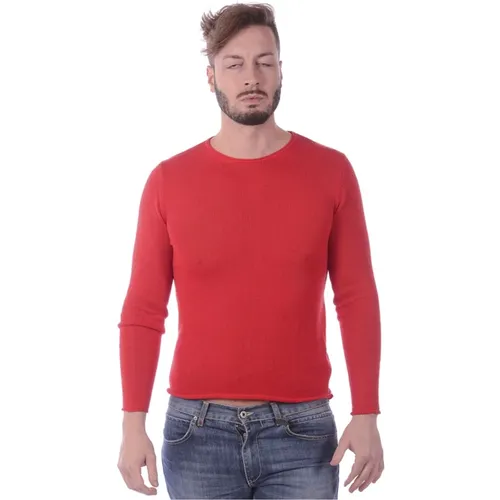 Roter Leichter Pullover , Herren, Größe: L - Daniele Alessandrini - Modalova