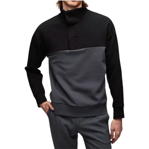 Mens Sweatshirt with Contrast Insert , male, Sizes: XL - Calvin Klein - Modalova