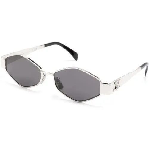 Silver Sunglasses with Original Accessories , female, Sizes: 54 MM - Celine - Modalova