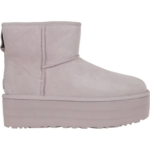 Graue Stiefeletten mit 5cm Absatz , Damen, Größe: 41 EU - Ugg - Modalova