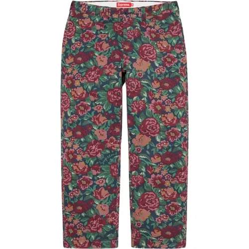 Limited Edition Floral Chino Pants , male, Sizes: W32, W30 - Supreme - Modalova