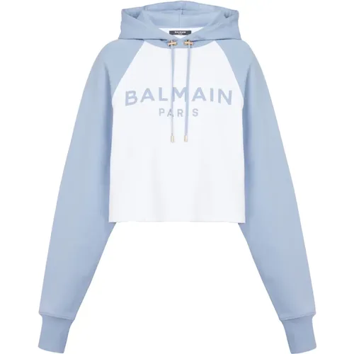 Paris Kapuzenpullover , Damen, Größe: M - Balmain - Modalova