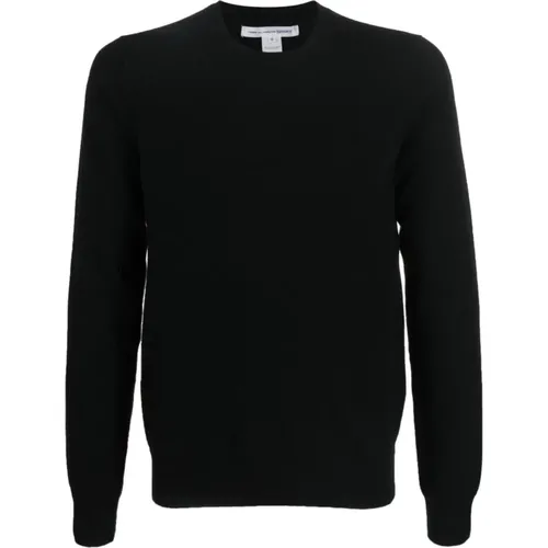 Schwarzer Wollpullover mit Rundhalsausschnitt , Herren, Größe: M - Comme des Garçons - Modalova