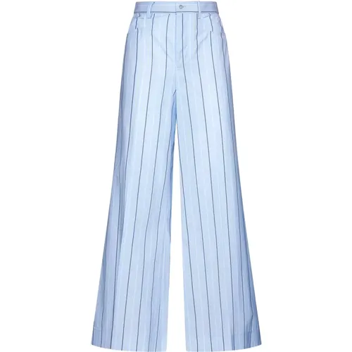 Striped Cotton Trousers , female, Sizes: S - Marni - Modalova