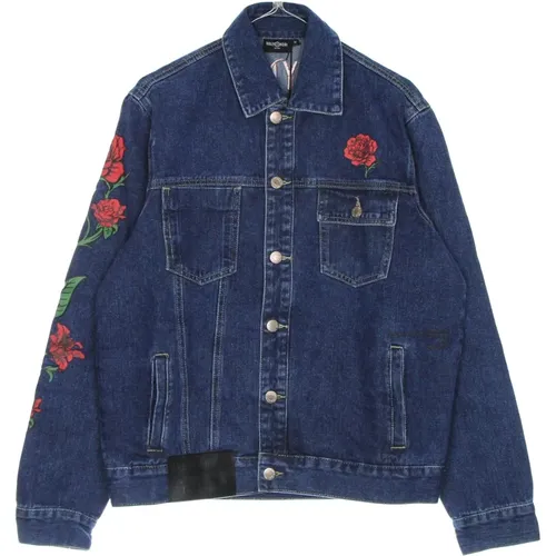 Red Spring Classic Denim Jacket , male, Sizes: M - Dolly Noire - Modalova