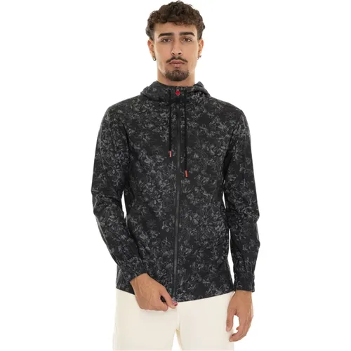 Blumiger Sweatshirt mit Reißverschluss - Kiton - Modalova