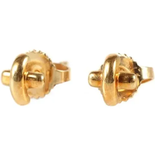 Pre-owned Gold earrings , male, Sizes: ONE SIZE - Tiffany & Co. Pre-owned - Modalova