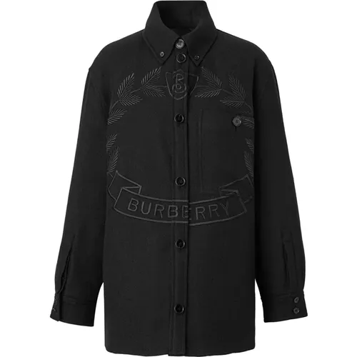 Luxury Embroidered Layered Jacket , female, Sizes: M - Burberry - Modalova