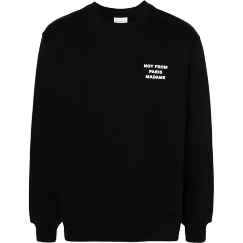 Schwarzer Sweatshirt Aw24 Stilvolle Herrenbekleidung , Herren, Größe: L - Drole de Monsieur - Modalova
