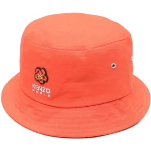 Stylish Men`s Logo-Embroidered Bucket Hat , male, Sizes: S - Kenzo - Modalova