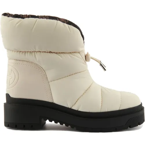 Padded Logo Ankle Boots Cream Women , female, Sizes: 5 UK, 4 UK, 6 UK - Guess - Modalova