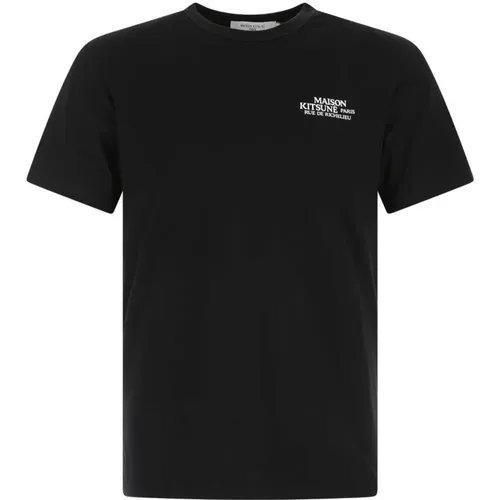 T-Shirt , Herren, Größe: L - Maison Kitsuné - Modalova